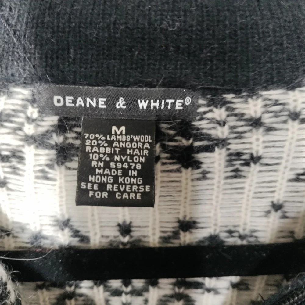 Deane & White Women Size Medium Lamb Wool Angora‎ Blend 1/4 Zip Pullover Sweater - Picture 3 of 5